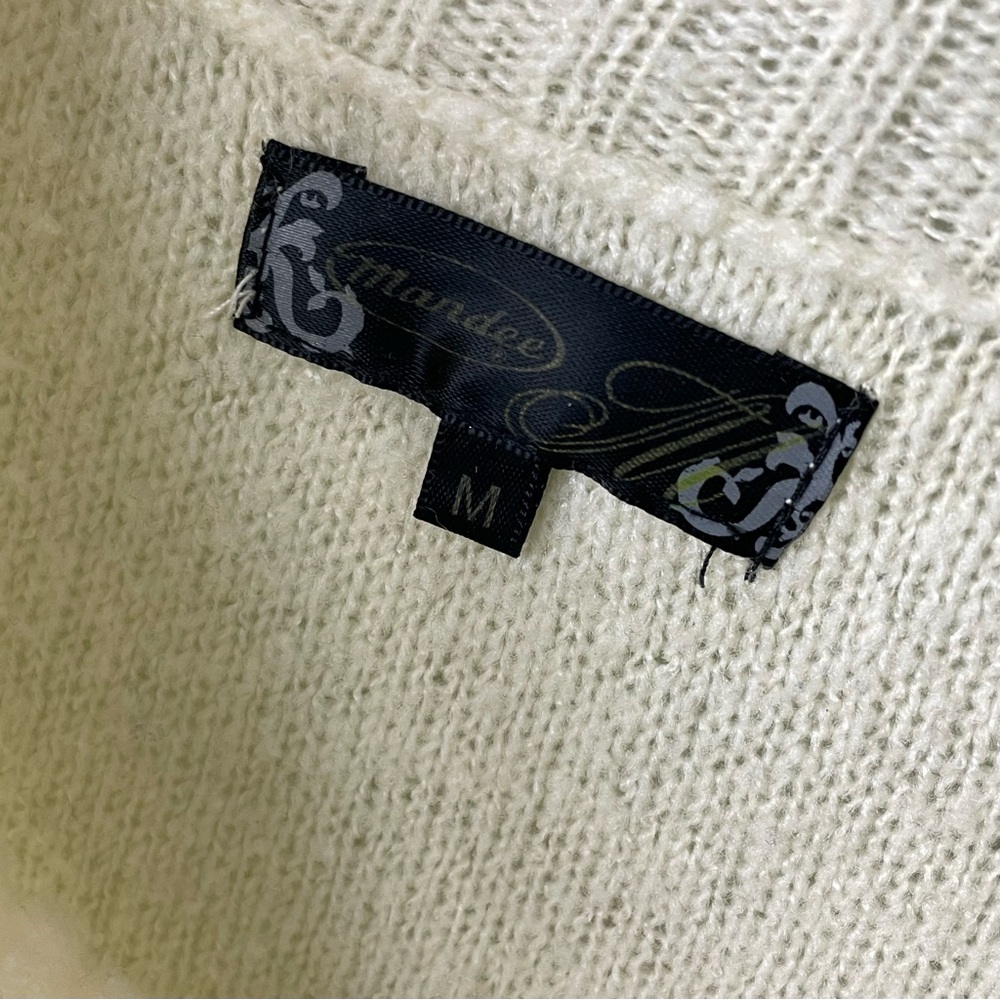 Long Cream Sweater Mandee / Size M - Picture 4 of 5